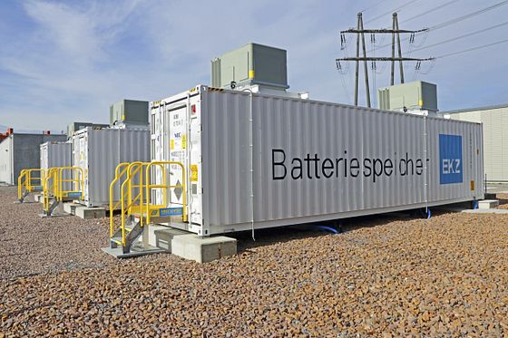 La batterie de stockage de l’EKZ joue un rôle important pour le niveau d’alimentation primaire. Photo: EKZ